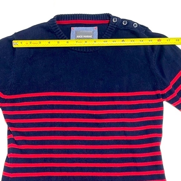 Race Marine Woman Blue and Red Stripes Sweater Size L - Picture 12 of 14